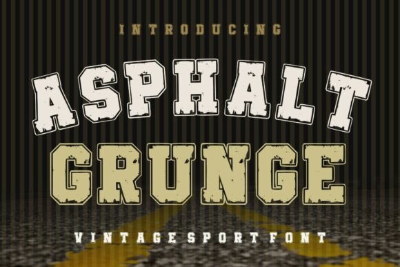 Asphalt Grunge: A Slab Serif Font for Bold Brand Identity