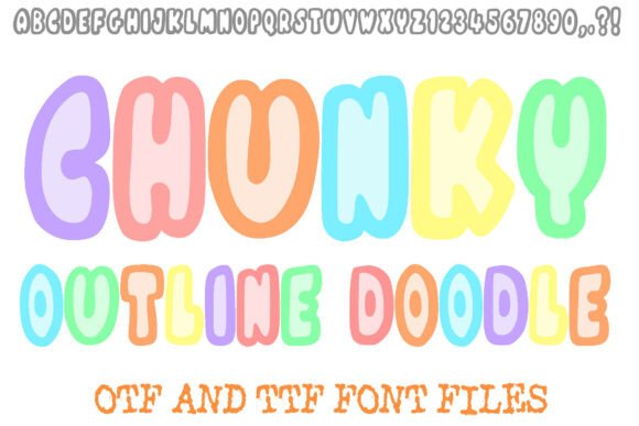Chunky Outline Doodle: A Display Font That Brings Playful Weight to Editorial Design