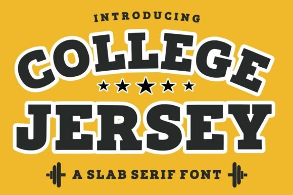 College Jersey Font Review: A Slab Serif for Bold Branding