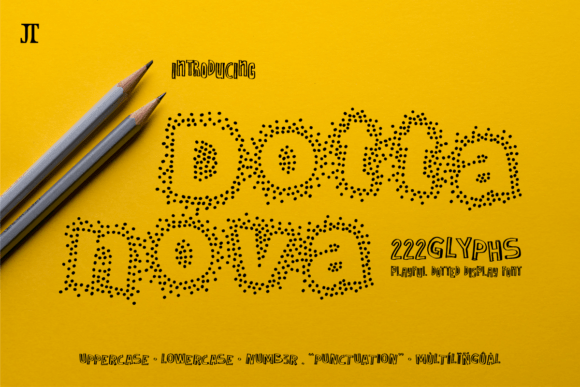 Dottanova: A Playful Dotted Display Font for Crafters