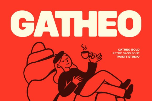 Gatheo Retro Sans Font for Handmade Products and Shop Branding