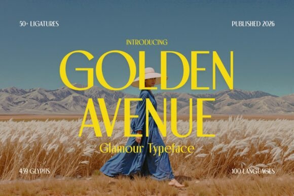 Golden Avenue: A Luxury Sans Serif Font for Branding