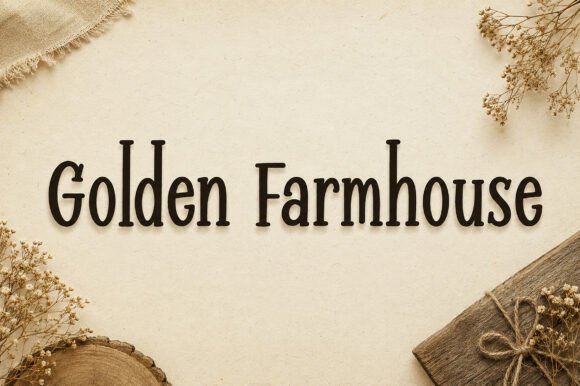 Golden Farmhouse: A Serif Font for Editorial Design