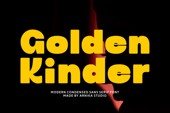 Golden Kinder: A Bold Sans Serif Typeface for Handmade Products