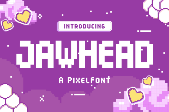 Jawhead: A Bold Pixel Display Font for Retro Branding