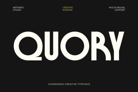 Quory: A Retro Condensed Sans Serif Typeface Built for Editorial Design