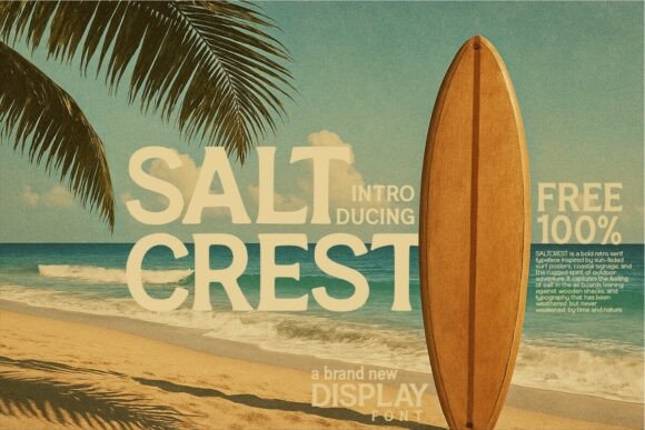 Saltcrest: A Retro Serif Typeface for Editorial Design
