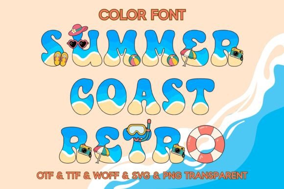 Summer Coast Retro: A Color Font for Small Business Branding
