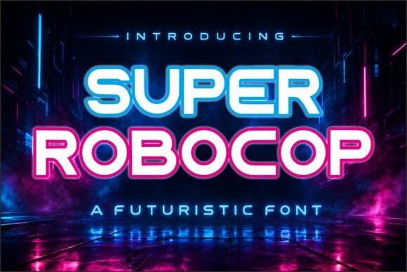 Super Robocop Display Font for Handmade Product Makers