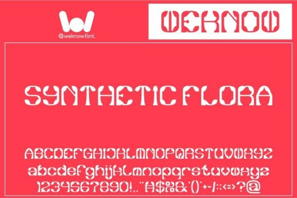 Synthetic Flora: A Display Font with Retro Floral Charm